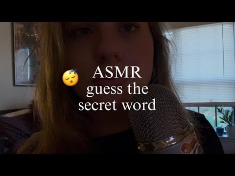 ASMR guess the secret word (clicky mouth sounds, relaxing asmr for sleep) 