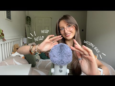 ASMR repeating my intro! (jewellery sounds, finger fluttering, mouth sounds)