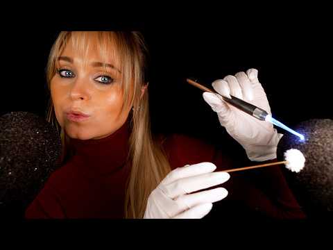 ASMR | Binaural ear inspection and cleaning 👂🏻