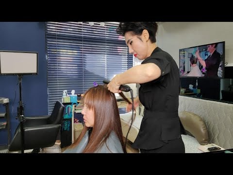 Hair Salon ASMR – Calm, Clean, Focused Straight Hair Work