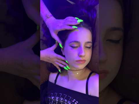 Classic ASMR Face Touching 💚    #asmrwhisper #blacklightasmr #asmrfacetouching #asmrhairplay