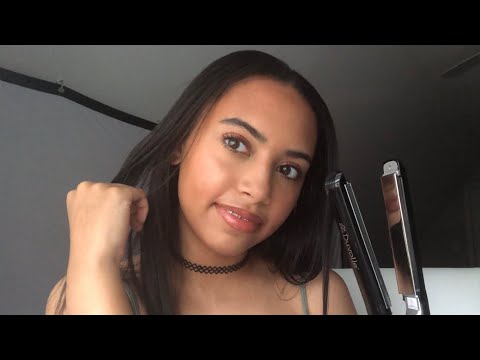 ASMR: || GRWM + WHISPERED RAMBLES || (hair play and makeup application)