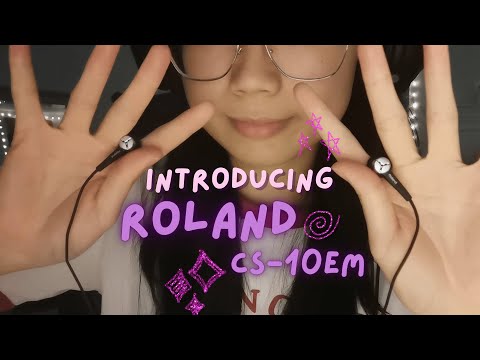 chaotic asmr | introducing the roland cs-10em (lots of up-close ear to ear waving, hand sounds)