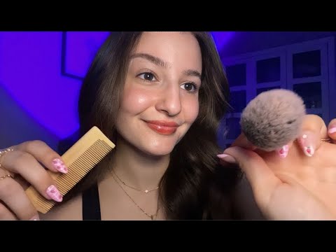 ASMR| Girl in the back of Class Does your Makeup and Hair 🌙