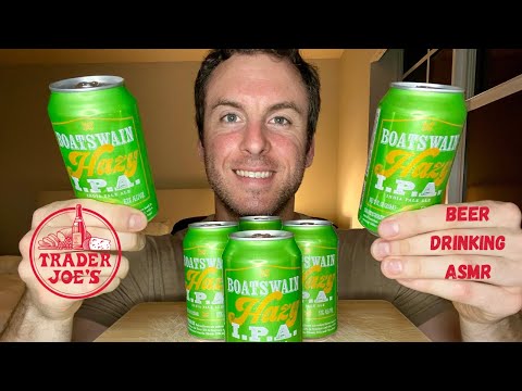 Beer Drinking (ASMR Sipping, Gulping & Burping) Light Whispers & Mouth Sounds // Love, Live, ASMR