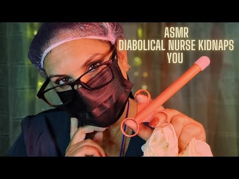 ASMR SLEEP AID DIABOLICAL NURSE KIDNAPES YOU . personal attention  soft whispers