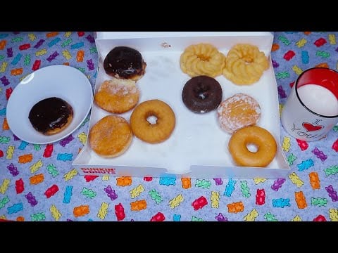 BOSTON CREME DONUT ASMR EATING SOUNDS
