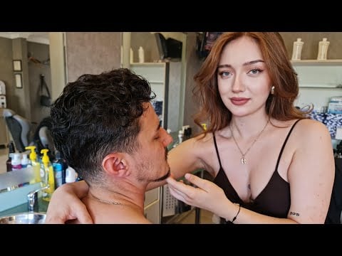 💈NEW GIRL LANA’S ASMR MAGIC 💤 | FOAMY FACE MASSAGE, EAR TINGLES & BACK SCRATCH THERAPY