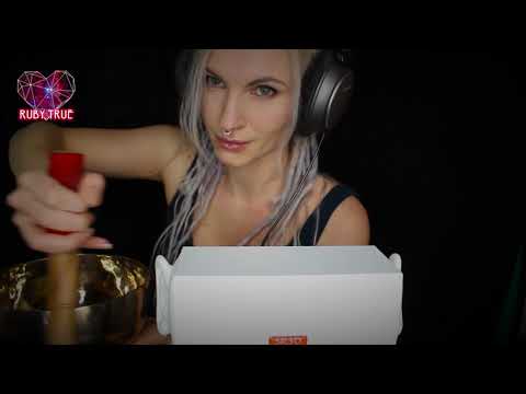 ASMR meditation Singing bowl and brushing sounds , no talking