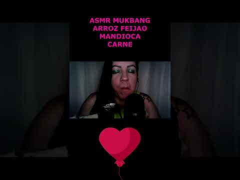 ASMR-SHORTS MUKBANG ARROZ FEIJAO MANDIOCA CARNE #rumo2k #mukbang  #shorts_