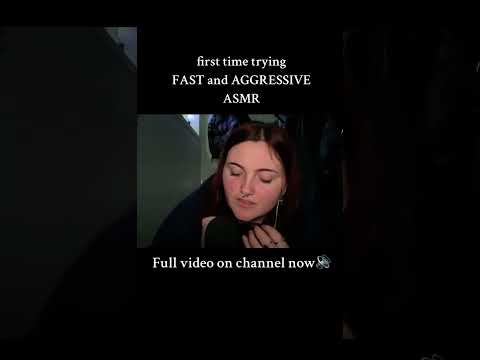 trying some FAST and aggressive ASMR 🔊💗 (preview of my new vid) #asmr #asmrsounds #sleep #relaxing