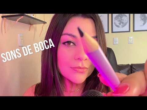 ASMR: DESENHANDO NO SEU ROSTO COM SONS DE BOCA