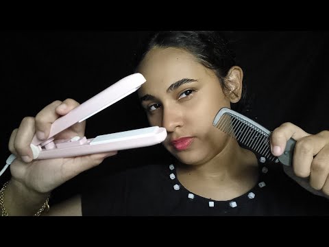 asmr passando chapinha no seu cabelo "sons reais"