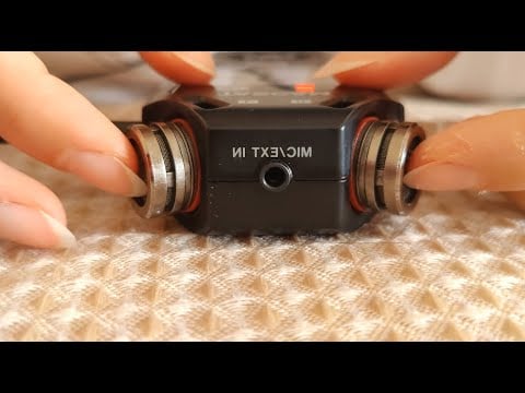 ASMR Ear cleaning with fingers and q-tips (Tascam triggers for sleep)