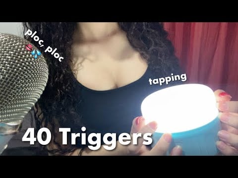 ASMR 40 Triggers em 9 minutos para dormir e relaxar