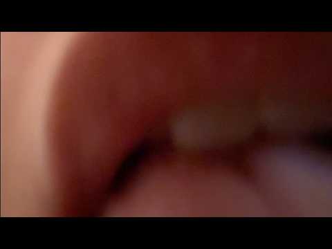 ASMR lens licking ("blink" + licks)