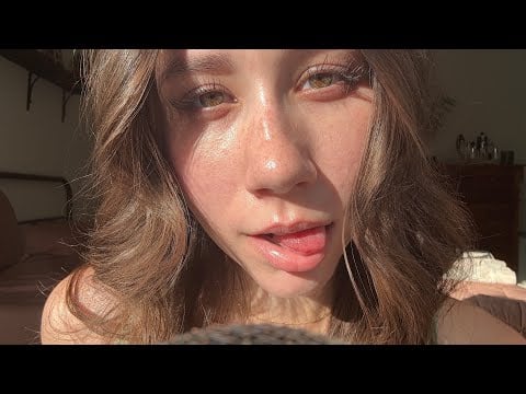 ASMR | Inaudible Whispering and Mouth Sounds (with Mic Brushing and Visuals)