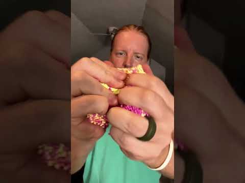 Mixing pink and yellow foam slime #asmr