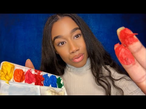 ASMR Spit Painting You With Edible Paint 🎨 💦 Up Close Personal Attention ASMR