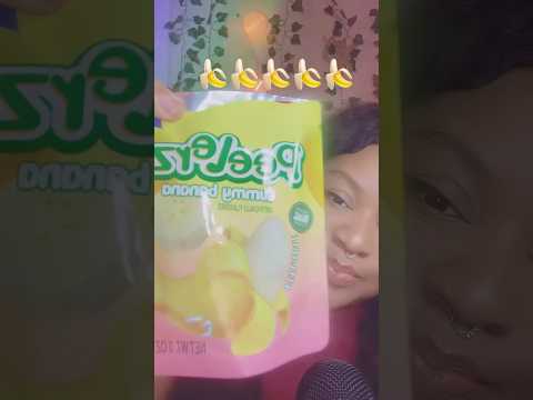 Trying peels banana! #asmr #shorts #mukbang