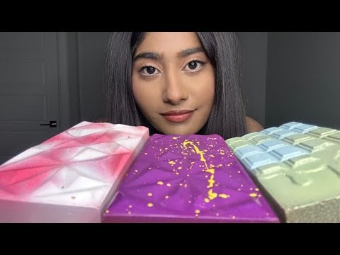 ASMR CHOCOLATE BAR MUKBANG | Tapping, Scratching, Eating & Mouth Sounds for Tingles 🍫✨
