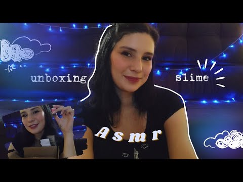 ASMR UNBOXING DE SLIME | asmr caseirinho| voz suave