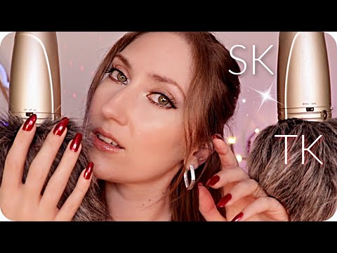 ASMR SK, TK, Brain Tingles ♥️ Unpredictable Echo, Trigger Words, Ear Blowing, Fluffy Massage, More!