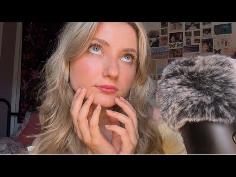 ASMR | repeating german trigger words | close whispers with mic fluffs | asmrlavender