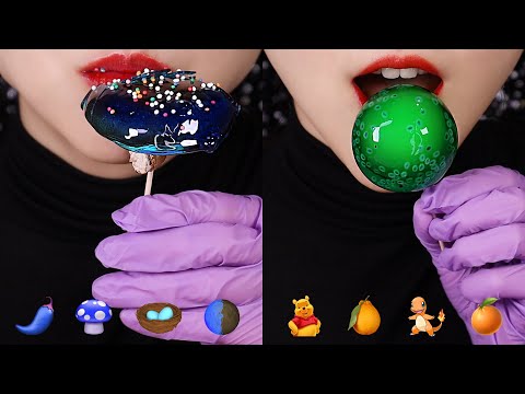 EMOJI MUKBANG ASMR TIKTOK EMOJI FOOD CHALLENGE #45 🍄