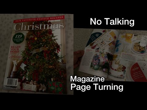 - ASMR  🌟Christmas magazine reading page turning whisper holiday magazine 🎄No Talking