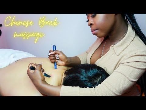 ASMR Chinese Back Massage | Tracing the back bones and shoulders