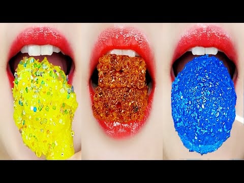 ASMR Lip Mukbang (No Talking) 🎵 10 Min BEST Compilation | Spicy & Crunchy Eating Sounds