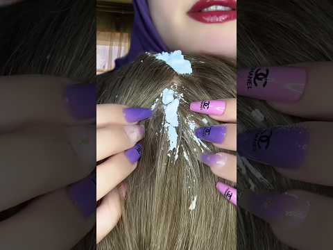 Hair cleaning 🙄 #asmr #nails #visualtingle #relax #tingles #satisfying #asmrscratching