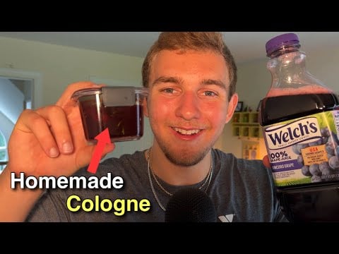 ASMR making my own homemade cologne