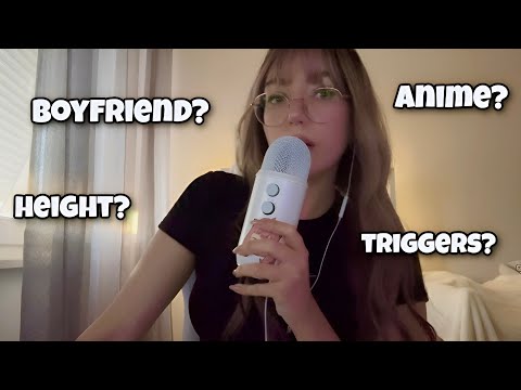 ASMR Get to know me Q&A | whispered ramble