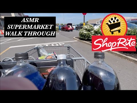 ASMR Gum Chewing Shoprite Supermarket Walk Through | Whispered Voice Over | ASMR In Public