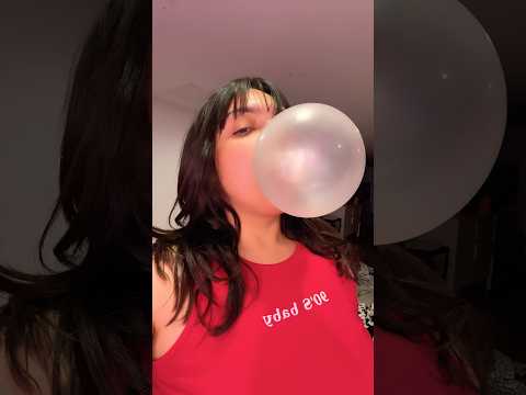 BUBBLE GUM ASMR | blowing DOUBLE bubble blowing sounds #asmr