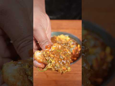 🔥 ASMR Kolhapuri Misal Pav | Spicy Rassa | Satisfying Street Food Sounds #shorts #asmr