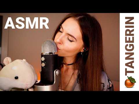 ASMR Mouth Sounds / Inaudible Whispering / Brushing & Soft Kisses | Tangerin