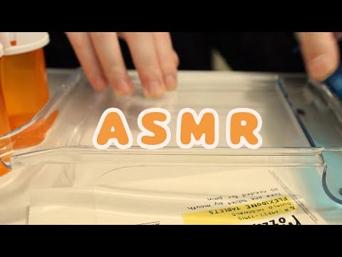 ASMR Pharmacy Errands | Typing, soft speaking, pill counting