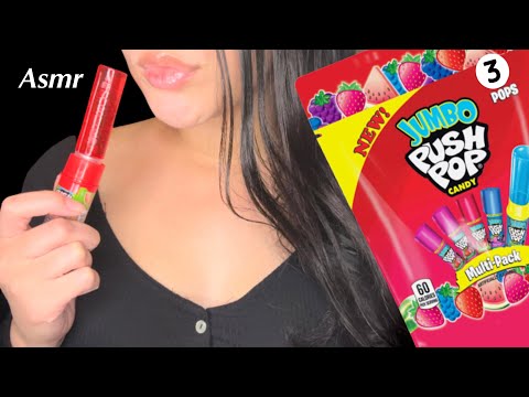 Asmr Trying 3 Different Pushpop Lollipops No Talking