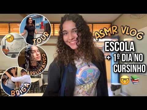 ASMR VLOG | DIA CHEIO! AULA + PRIMEIRO DIA NO CURSINHO! 💕