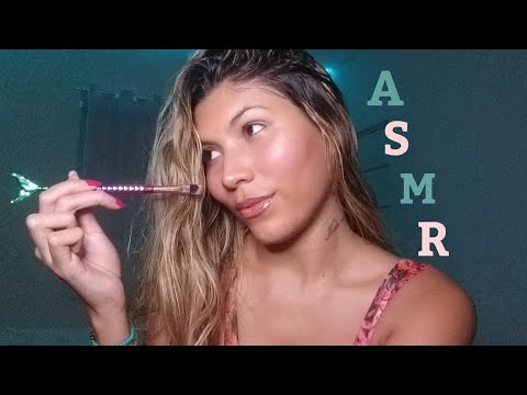 ASMR ME MAQUIANDO (OU TENTANDO)