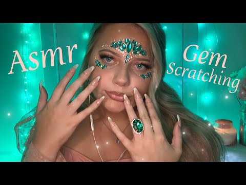 Asmr Gem Scratching & Nail on Nail Tapping 💎