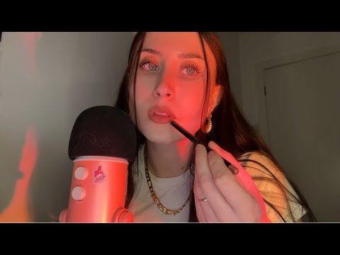 ASMR a tingly whispered ramble ft makeup application