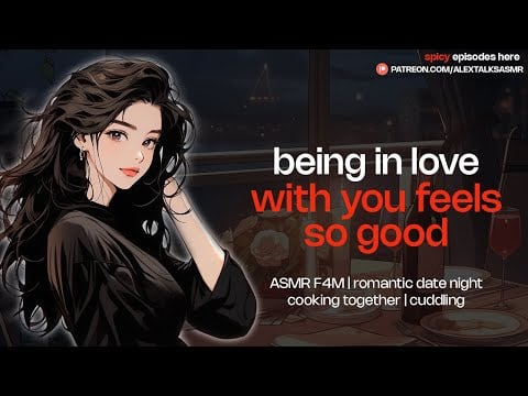 [F4M] Romantic dinner date at home with your sweet girlfriend [cozy] [cuddling] [cooking together]