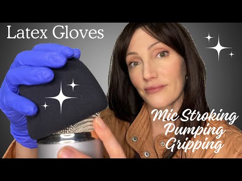 Mic Stroking, Pumping, Gripping, Swirling 🎤 With & Without Latex Gloves 🤲 NO Talking ASMR 🤫😌