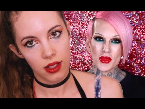 ASMR - I TRIED FOLLOWING A JEFFREE STAR MAKEUP TUTORIAL...LOL