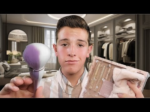 ASMR Flirty Beautician Does Your Wedding Makeup (you're a bridesmaid)