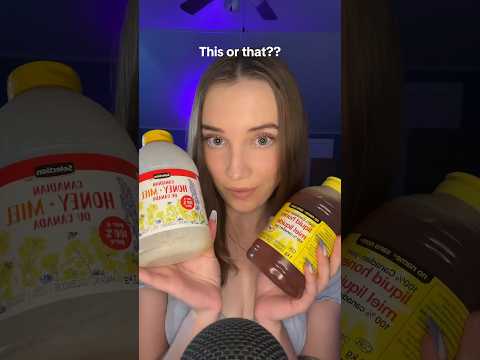 This or that?? #asmr #honey #thisorthat #shortsvideo #shorts